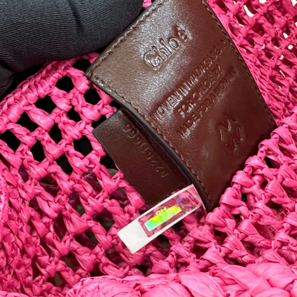 CHLOÉ SUMMER BANANA BAG IN RAFFIA